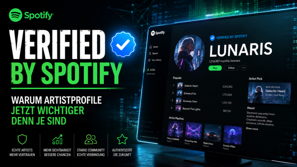 VERIFIED BY SPOTIFY Warum Artistprofile jetzt wichtiger denn je sind