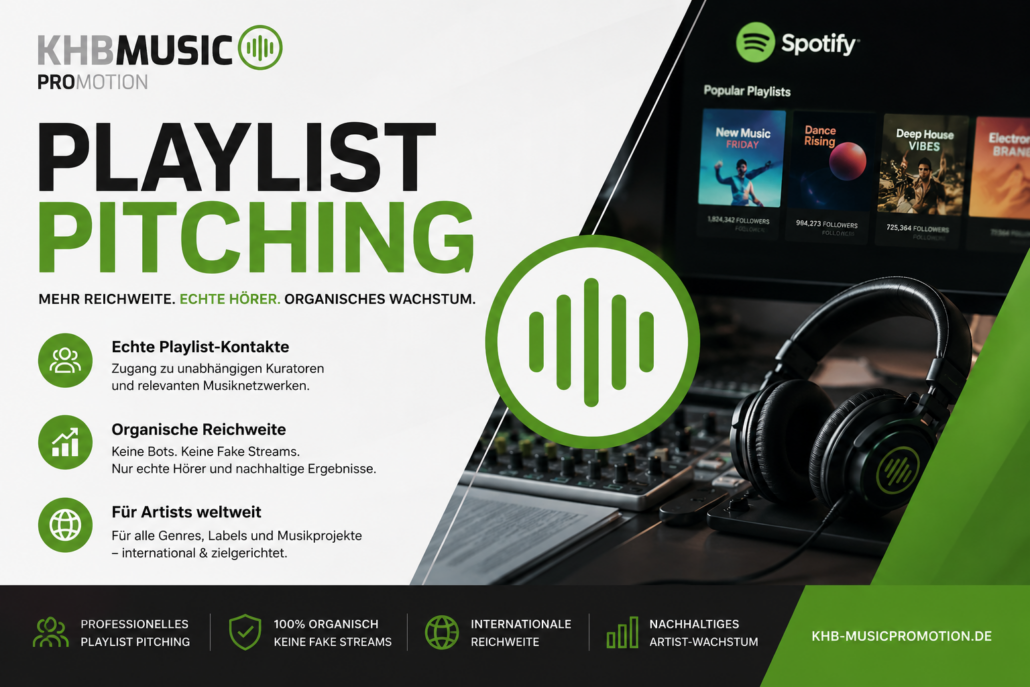 Playlist Pitching für Independent Artists und organische Musikpromotion