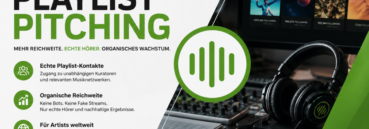 Playlist Pitching für Independent Artists und organische Musikpromotion